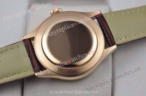 NEW Style Copy Rolex Datejust Watch Brown Leather Band 39mm NEW Style Copy Rolex Datejust Watch Brown Leather Band 39mm