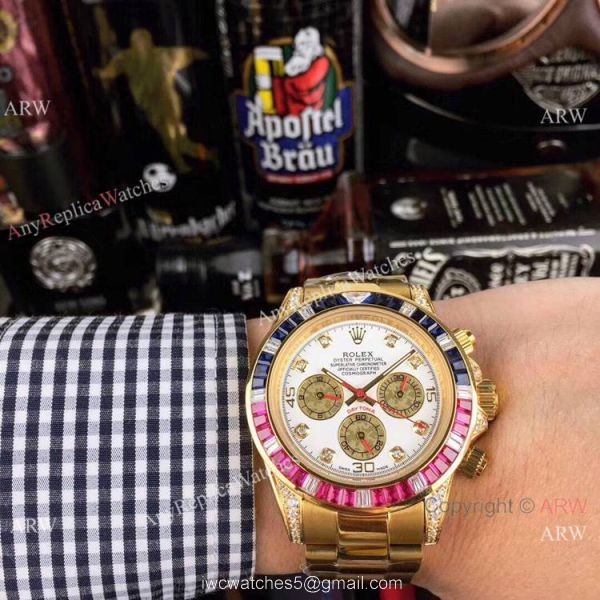 Limited Edition Daytona Rolex Rainbow Replica Watch 42mm Limited Edition Daytona Rolex Rainbow Replica Watch 42mm