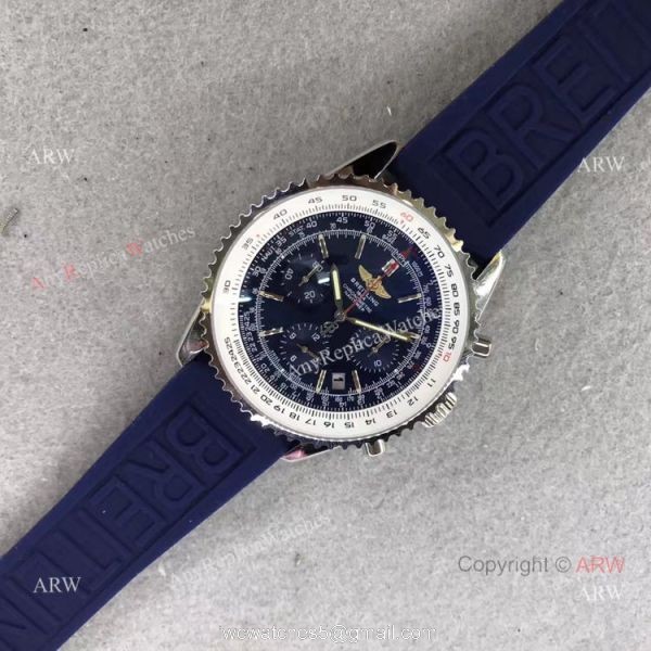 Copy Breitling Navitimer Rubber Strap Blue Chronograph Dial Watch Copy Breitling Navitimer Rubber Strap Blue Chronograph Dial Watch