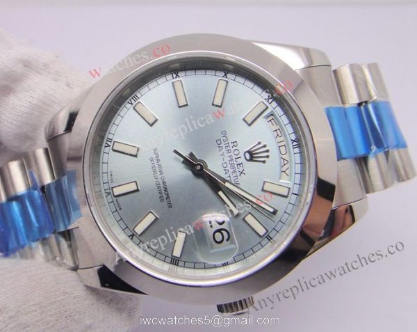 Replica Rolex Daydate II Ice Blue AAA Grade Watch 41mm Replica Rolex Daydate II Ice Blue AAA Grade Watch 41mm