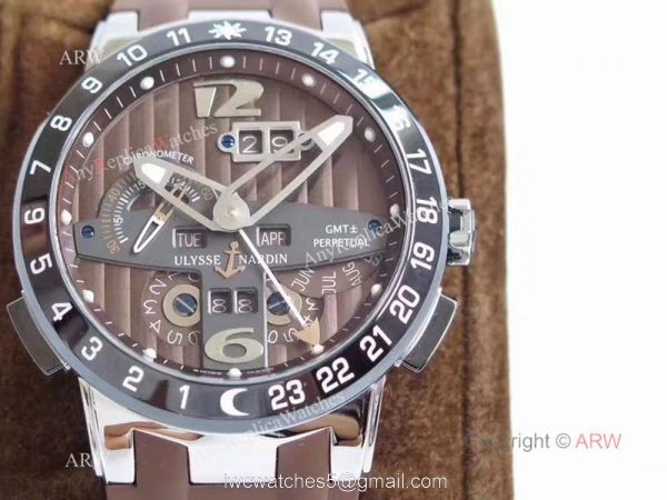 Swiss Grade Fake Ulysse Nardin El Toro SS Brown Dial Watch Swiss Grade Fake Ulysse Nardin El Toro SS Brown Dial Watch