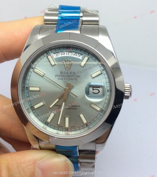 Replica Rolex Presidential Day-date II watch: SS President Light Blue Dial 41mm Replica Rolex Presidential Day-date II watch: SS President Light Blue Dial 41mm