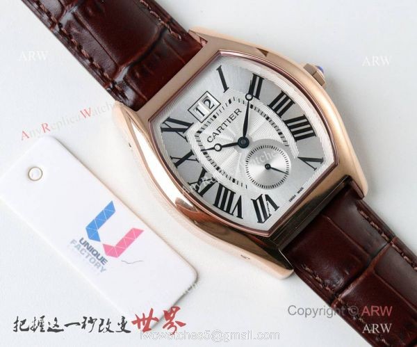 Swiss Grade Cartier Tortue de Watch Replica Silver Roman Dial Swiss Grade Cartier Tortue de Watch Replica Silver Roman Dial