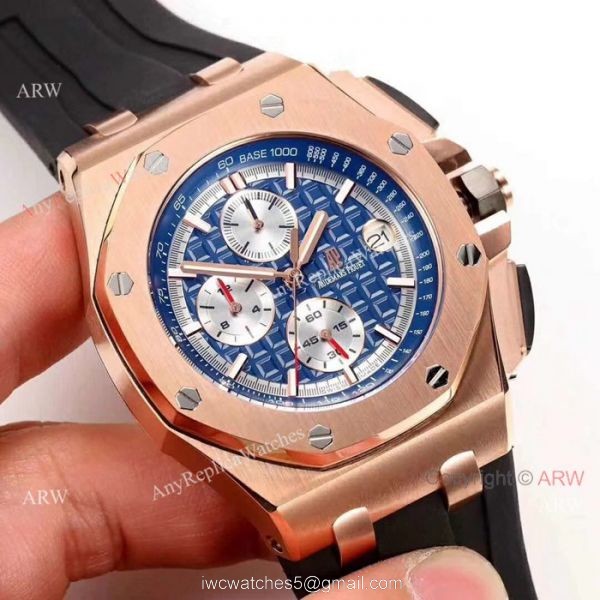 Fake Audemars Piguet For Sale 44mm Rose Gold Blue Dial Mens Watch Fake Audemars Piguet For Sale 44mm Rose Gold Blue Dial Mens Watch