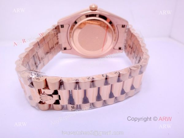 Rolex Day Date President Replica 40mm Watch All Rose Gold Chocolate Dial Rolex Day Date President Replica 40mm Watch All Rose Gold Chocolate Dial