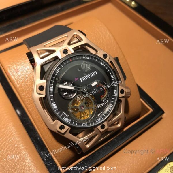 Swiss Copy Hublot Techframe Ferrari 70th Anniversary Watch SS Skeleton Case Swiss Copy Hublot Techframe Ferrari 70th Anniversary Watch SS Skeleton Case