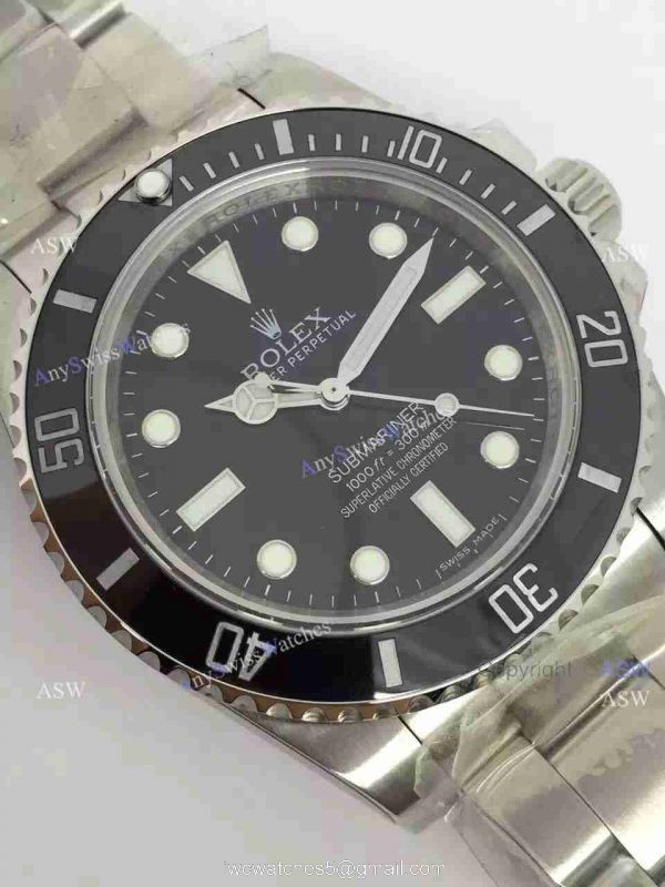NEW UPGRADED Swiss Rolex Submariner NO DATE Watch SS Black Ceramic Bezel 40mm NEW UPGRADED Swiss Rolex Submariner NO DATE Watch SS Black Ceramic Bezel 40mm