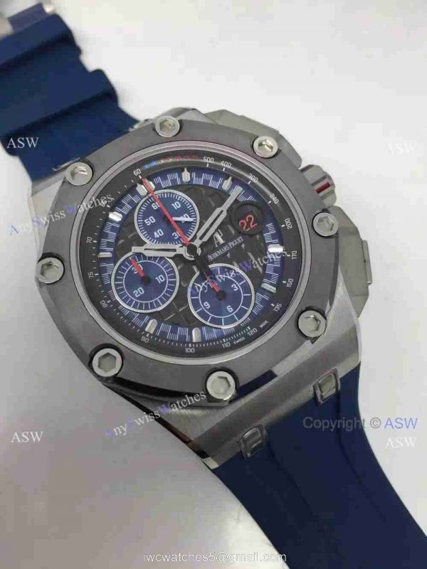 Swiss 3126 Audemars Piguet Michael Schumacher Blue Face Chronograph watch Swiss 3126 Audemars Piguet Michael Schumacher Blue Face Chronograph watch