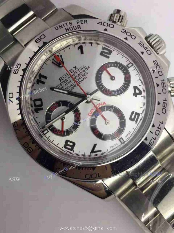 Swiss Grade One Rolex Daytona Valjoux 7750 Watch Silver Dial Arabic markers Swiss Grade One Rolex Daytona Valjoux 7750 Watch Silver Dial Arabic markers