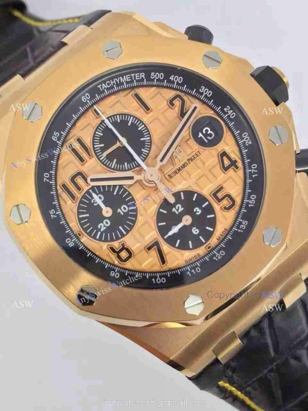 Fake Audemars Piguet Watch Rose Gold Black Leather Mens Watch Fake Audemars Piguet Watch Rose Gold Black Leather Mens Watch