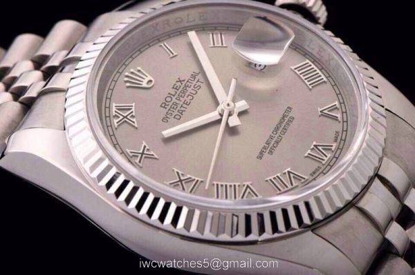 ROLEX DATEJUST SWISS ETA 3135 AUTOMATIC WATCH GRAY FACE ROLEX DATEJUST SWISS ETA 3135 AUTOMATIC WATCH GRAY FACE