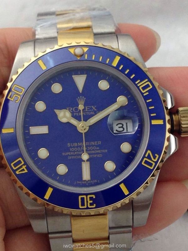 Grade AAA Rolex Blue Face Submariner Two Tone Watch Noob Factory Replica Watches Grade AAA Rolex Blue Face Submariner Two Tone Watch Noob Factory Replica Watches