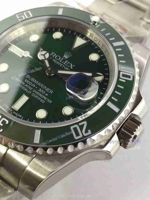 Swiss Replica Rolex Submariner Watch SS Hulk Green Ceramic watch Swiss Replica Rolex Submariner Watch SS Hulk Green Ceramic watch