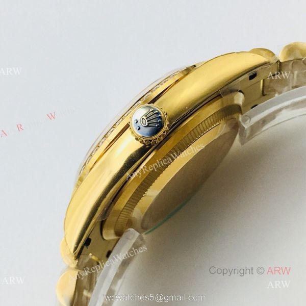 (EWF )Swiss 3255 Rolex Oyster Perpetual Day Date Fake Watch Yellow Gold Green Dial (EWF )Swiss 3255 Rolex Oyster Perpetual Day Date Fake Watch Yellow Gold Green Dial