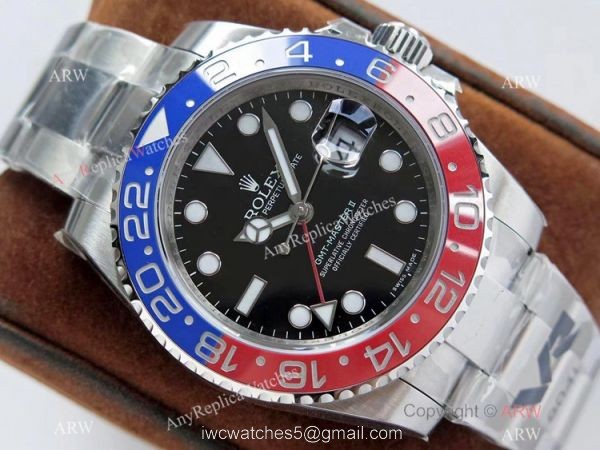 Super Clone Rolex GMT Master II VR-Factory Swiss Cal3186 Watch Pepsi Bezel Oyster Band Super Clone Rolex GMT Master II VR-Factory Swiss Cal3186 Watch Pepsi Bezel Oyster Band