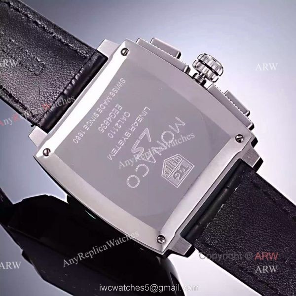 Tag Heuer Monaco Quartz Calibre 12 Copy Watch White Chronograph Brown Leather Strap Tag Heuer Monaco Quartz Calibre 12 Copy Watch White Chronograph Brown Leather Strap