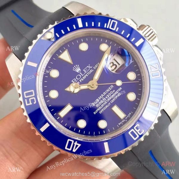 New Upgraded Copy Submariner Blue Dial Rubber B Bracelet / Rolex Rubber Strap Watch New Upgraded Copy Submariner Blue Dial Rubber B Bracelet / Rolex Rubber Strap Watch