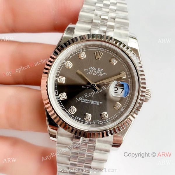 NEW Upgraded Replica Rolex Datejust II 41mm SS Grey Dial w/ Diamond Watch V3 Version NEW Upgraded Replica Rolex Datejust II 41mm SS Grey Dial w/ Diamond Watch V3 Version