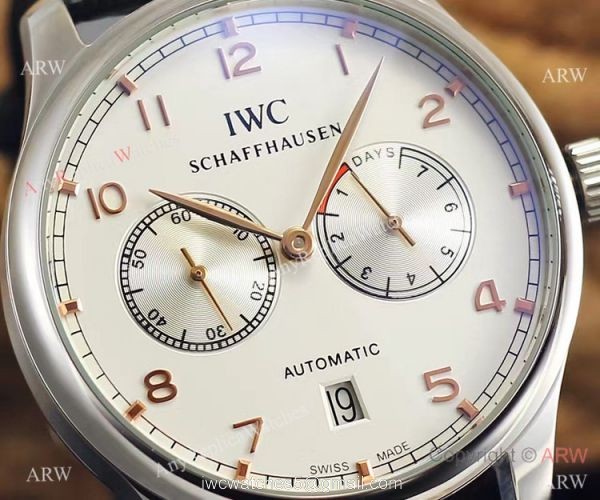 IWC Portuguese 7 Days Men Copy Watch Brown Leather SS Case IWC Portuguese 7 Days Men Copy Watch Brown Leather SS Case