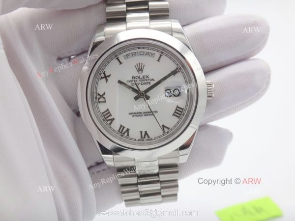 Rolex Daydate II Large size Roman Face Smooth Bezel Copy Watch A+ Rolex Daydate II Large size Roman Face Smooth Bezel Copy Watch A+