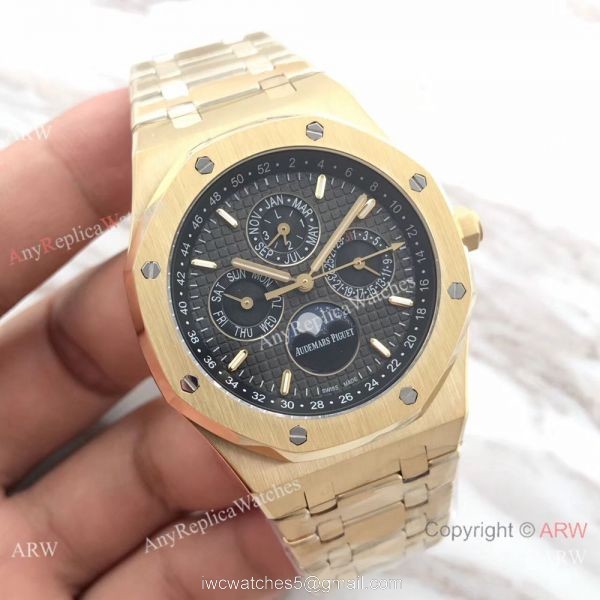 Audemars Piguet Royal Oak Perpetual Calendar Replica Yellow Gold Watch Audemars Piguet Royal Oak Perpetual Calendar Replica Yellow Gold Watch