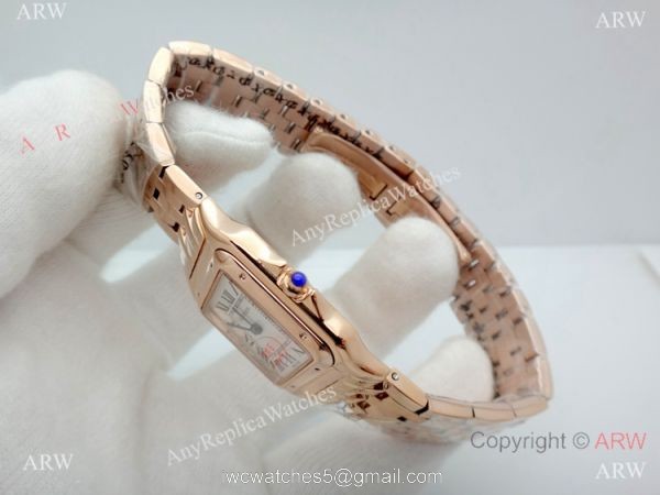Panthere De Cartier Silver Dial Rose Gold watch 27mm Medium size Panthere De Cartier Silver Dial Rose Gold watch 27mm Medium size