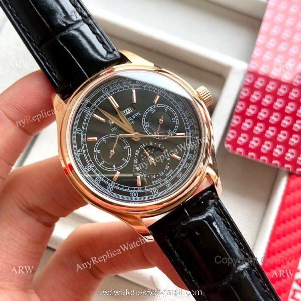 Swiss Copy Patek Philippe Base 1000 Rose Gold Watches with Moonphase Swiss Copy Patek Philippe Base 1000 Rose Gold Watches with Moonphase