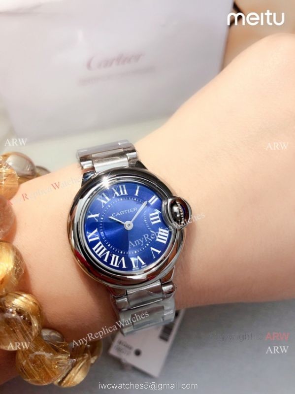 Best Quality Cartier Ballon Bleu de Quartz Watch Stainless Steel Blue Dial Best Quality Cartier Ballon Bleu de Quartz Watch Stainless Steel Blue Dial