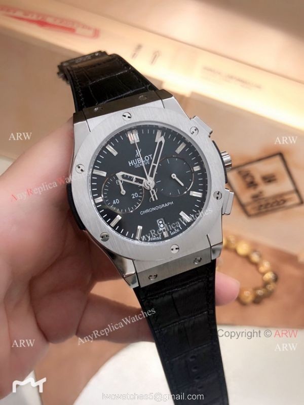 New Replica Hublot Classic Fusion Chrono Watches Black Bezel Black Rubber Band New Replica Hublot Classic Fusion Chrono Watches Black Bezel Black Rubber Band