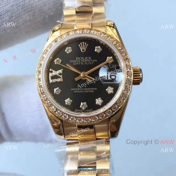 New Datejust Rolex Presidential Diamond Bezel Replica watch 26mm New Datejust Rolex Presidential Diamond Bezel Replica watch 26mm
