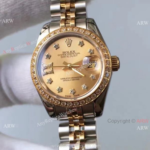 Upgraded Version Rolex Lady Datejust Replica Watch 2-Tone Star Diamond 26mm Upgraded Version Rolex Lady Datejust Replica Watch 2-Tone Star Diamond 26mm