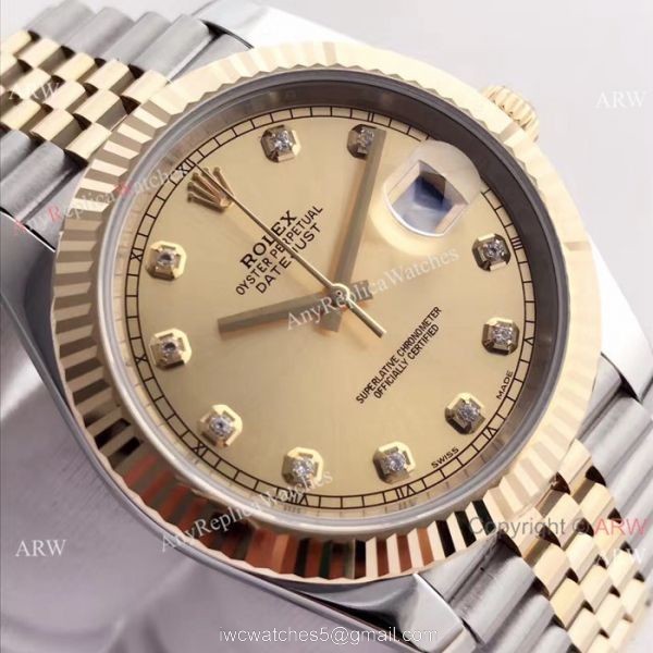 (EW) Rolex EW Factory Datejust II Gold Dial Fluted Bezel 41mm Watch Copy ETA3255 (EW) Rolex EW Factory Datejust II Gold Dial Fluted Bezel 41mm Watch Copy ETA3255