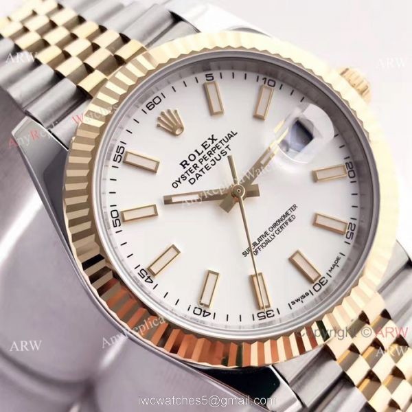 (EW) AAA Rolex Datejust 2 2-Tone White Dial 41mm Replica Watch ETA3255 (EW) AAA Rolex Datejust 2 2-Tone White Dial 41mm Replica Watch ETA3255