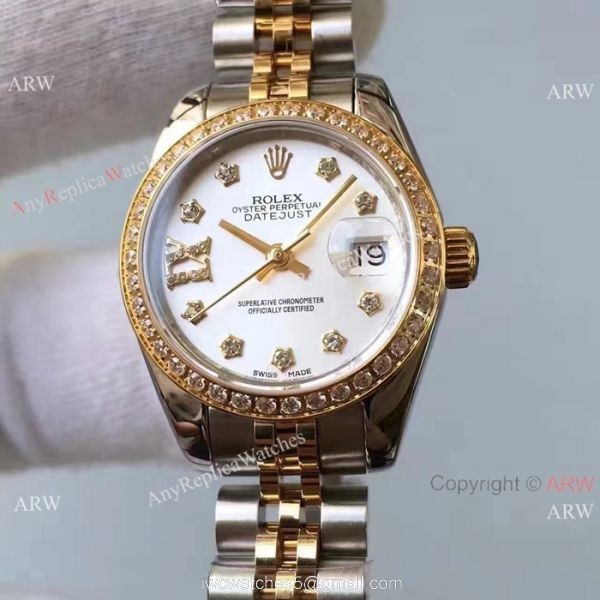 New Style Rolex Datejust Jubilee Replica Watch Two Tone Women Size New Style Rolex Datejust Jubilee Replica Watch Two Tone Women Size