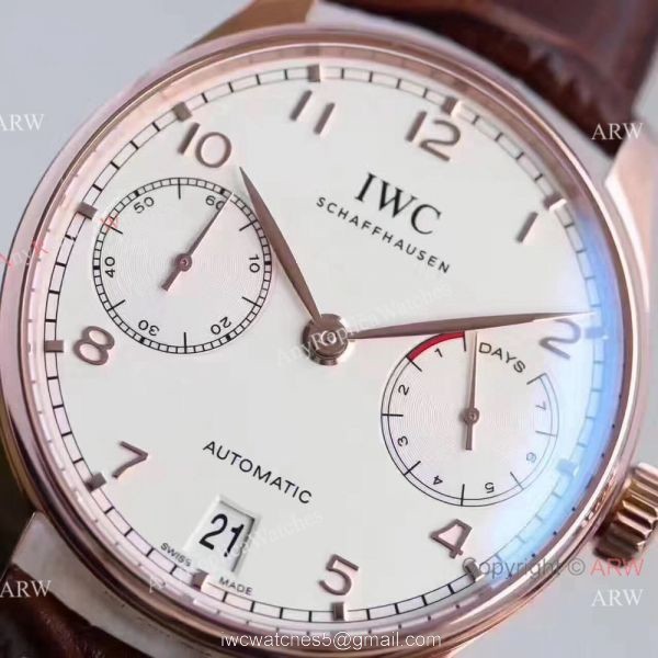 New IWC Portugieser 7 days power reserve Replica Watch Rose Gold White New IWC Portugieser 7 days power reserve Replica Watch Rose Gold White