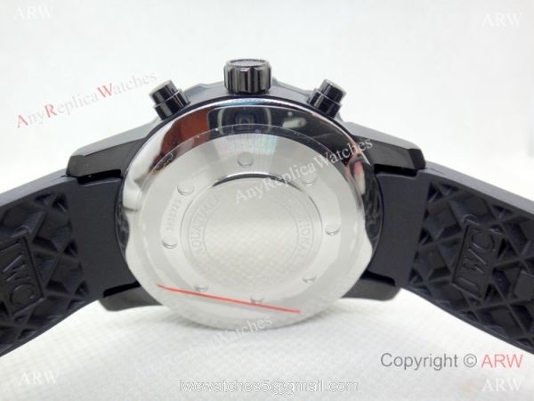 New IWC Aquatimer Chrono Quartz Copy Watch BlueWhite Bezel Black Case New IWC Aquatimer Chrono Quartz Copy Watch BlueWhite Bezel Black Case