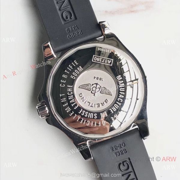 Swiss Replica Breitling Colt Automatic 500m Chronometre SS Black Face Watch Swiss Replica Breitling Colt Automatic 500m Chronometre SS Black Face Watch