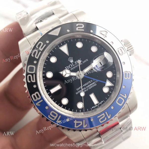NEW UPGRADED Replica Rolex GMT-Master II SS Watch Black&038;Blue Ceramic 40mm NEW UPGRADED Replica Rolex GMT-Master II SS Watch Black&038;Blue Ceramic 40mm