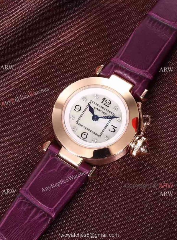 Knock off Cartier Pasha Ladies 28MM Watch Rose Gold Pink Version Knock off Cartier Pasha Ladies 28MM Watch Rose Gold Pink Version