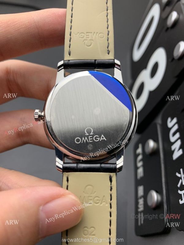 MKS Factory Omega Classic De Ville 9015 Watch White Dial Leather Strap MKS Factory Omega Classic De Ville 9015 Watch White Dial Leather Strap