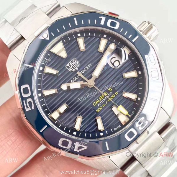 2018 Swiss Grade TAG HEUER Aquaracer Calibre 5 SS Blue Ceramic Watch 2018 Swiss Grade TAG HEUER Aquaracer Calibre 5 SS Blue Ceramic Watch
