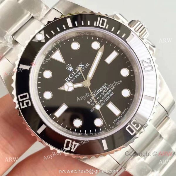 Swiss ETA3135 Rolex Submariner NO DATE Black Dial Watch Noob Factory Watches Swiss ETA3135 Rolex Submariner NO DATE Black Dial Watch Noob Factory Watches
