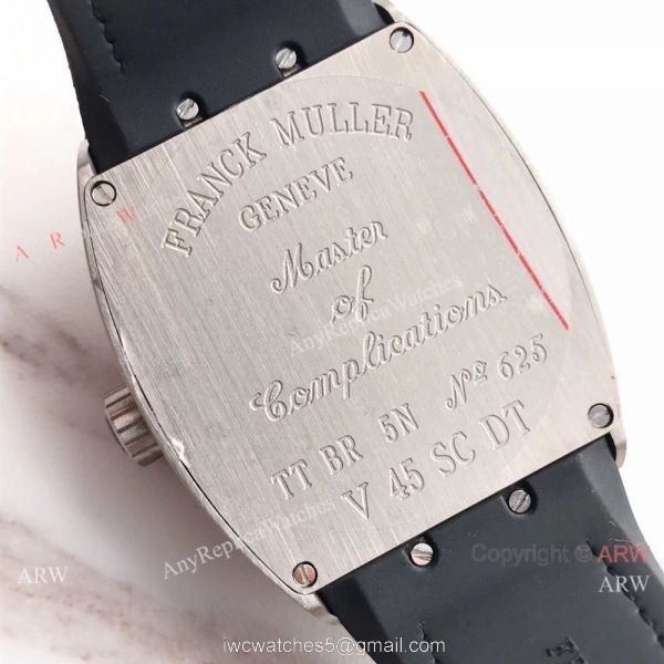 Swiss 1:1 Replica Franck Muller V45 Titanium Black Gummy Strap Watch 45mm Swiss 1:1 Replica Franck Muller V45 Titanium Black Gummy Strap Watch 45mm