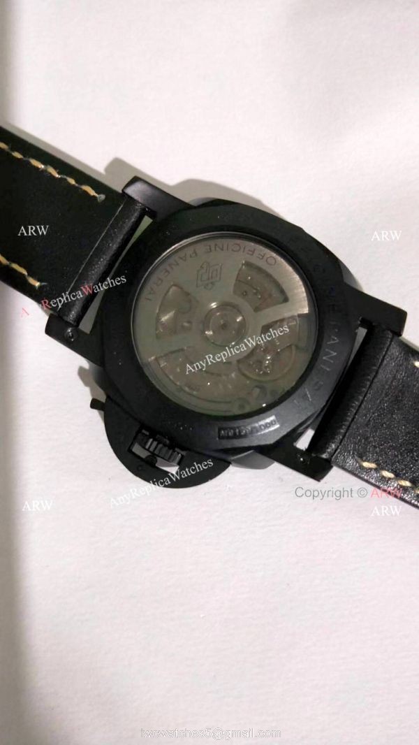 Clone Panerai Luminor GMT PAM00320 Black Steel Watch Orange Markers Clone Panerai Luminor GMT PAM00320 Black Steel Watch Orange Markers