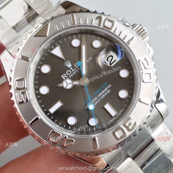 Swiss Grade AR Factory Replica Rolex Yachtmaster Gray Face Watch 37mm or 40mm Swiss Grade AR Factory Replica Rolex Yachtmaster Gray Face Watch 37mm or 40mm