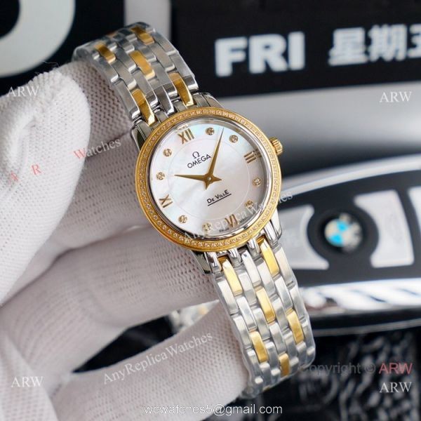 AAA Replica Omega Lady De Ville Watches 2-Tone Sapphire Crystal AAA Replica Omega Lady De Ville Watches 2-Tone Sapphire Crystal
