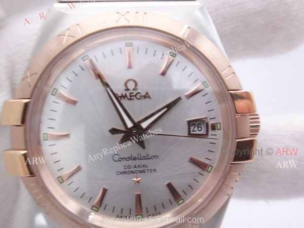 Replica Omega Constellation Automatic Men Watch 2 Tone Rose Gold Band W White Dial Replica Omega Constellation Automatic Men Watch 2 Tone Rose Gold Band W White Dial