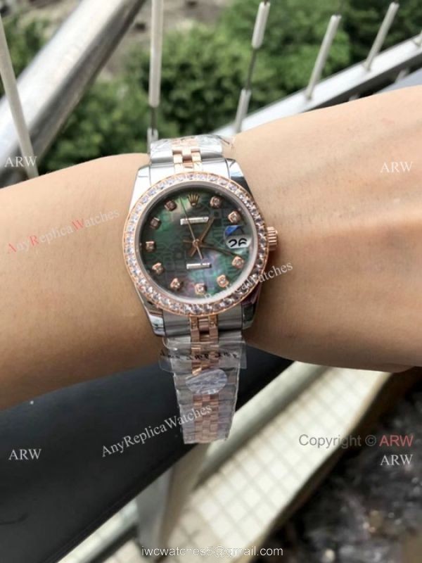 Copy Rolex Datejust 2-Tone Rose Gold Diamonds Watch 31MM Copy Rolex Datejust 2-Tone Rose Gold Diamonds Watch 31MM