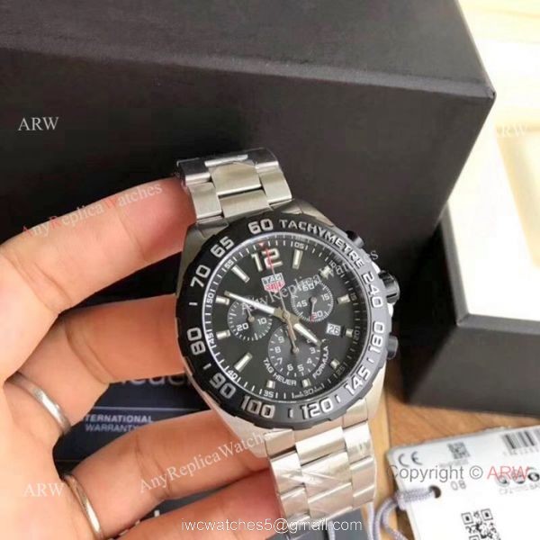 Swiss Grade TAG Heuer Formula 1 Watch Stainless Steel Black Bezel Swiss Grade TAG Heuer Formula 1 Watch Stainless Steel Black Bezel