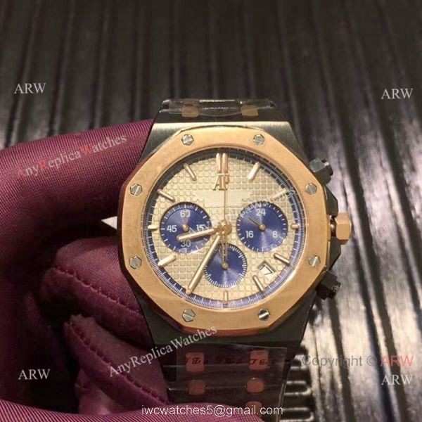 Copy Audemars Piguet Royal Oak 44mm Watches Two Tone Rose Gold Copy Audemars Piguet Royal Oak 44mm Watches Two Tone Rose Gold